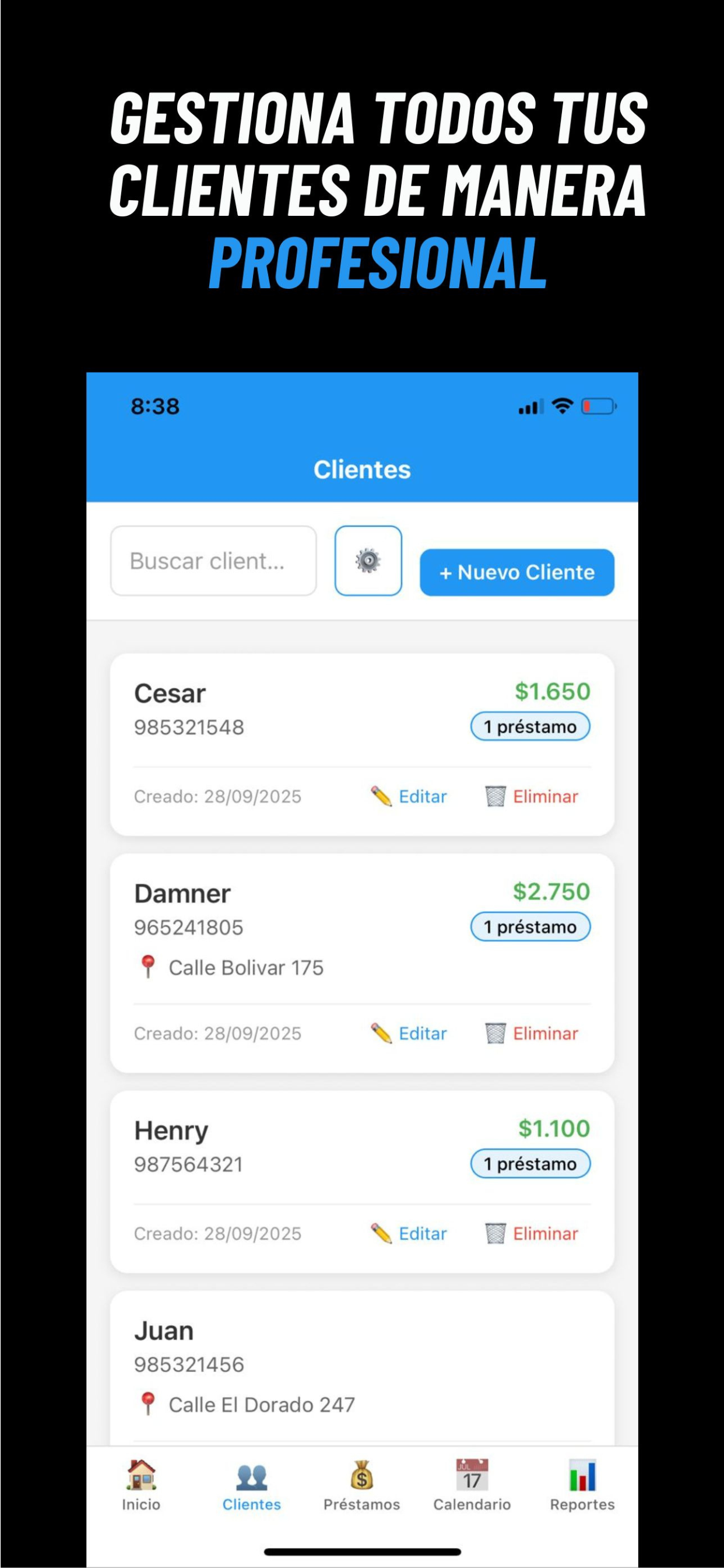 Reportes y estadísticas